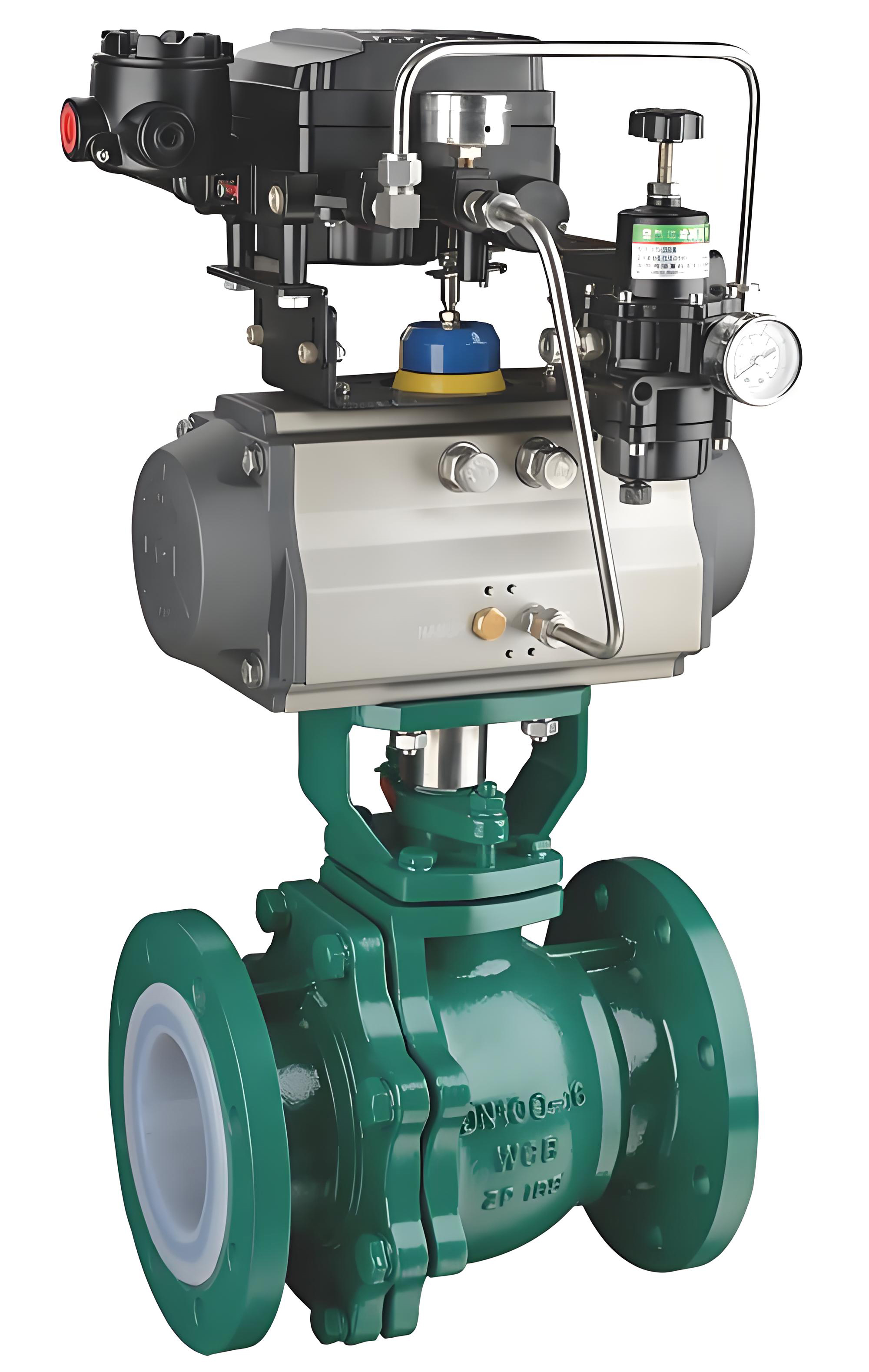 Q641F气动铸钢衬氟球阀