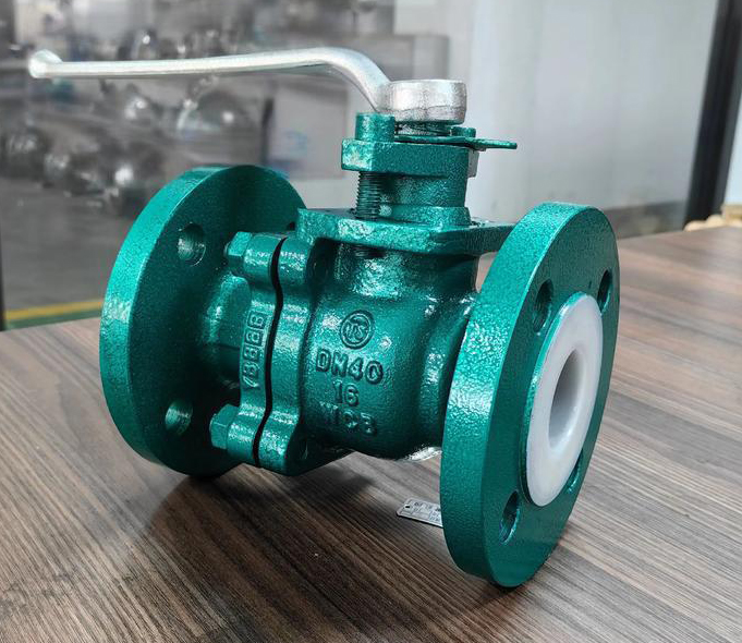 Q41F46衬氟铸钢球阀